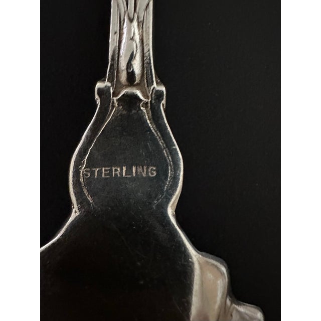 Metal Early 20th Century Hunt & Roskel Ltd. Sterling Serving Fork & Spoon For Sale - Image 7 of 12
