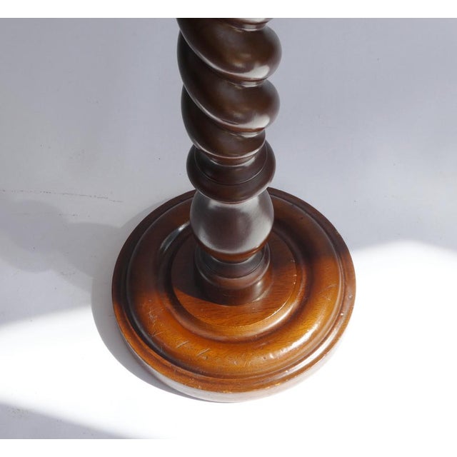 Vintage Wooden Barley Twist Plant Stand, 1960s For Sale - Image 6 of 10