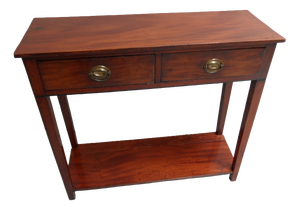 Antique Mahogany Side Table with Drawers