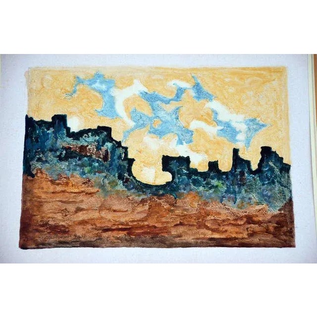 Blue Colorful Monotypes by Georges-Armand Masson - A Pair For Sale - Image 8 of 11