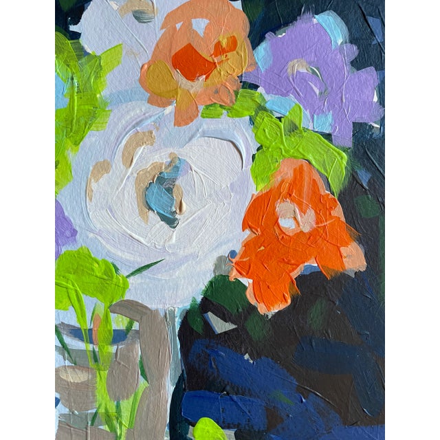 Contemporary “Spring Flowers” Acrylic Painting on Paper by Cindy Carrillo For Sale - Image 3 of 4