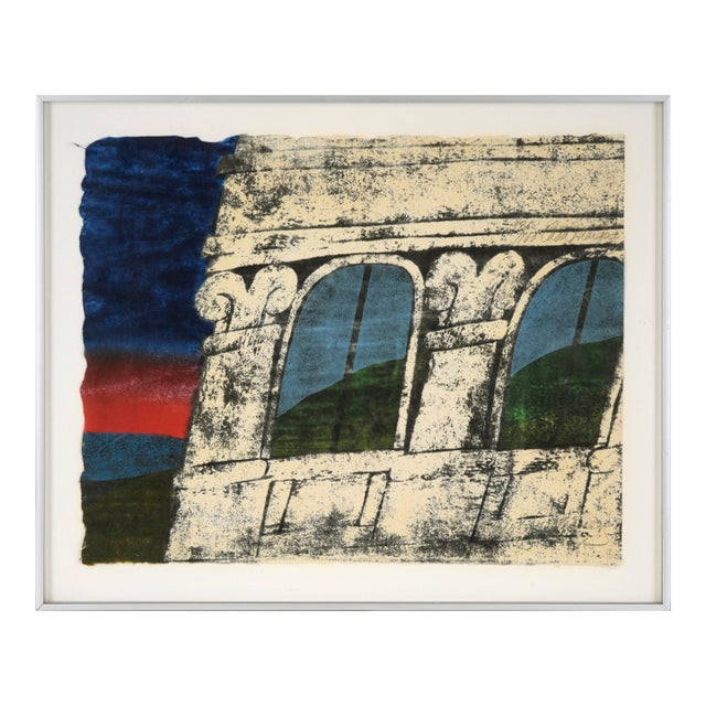 "Casa Marquez" Original Woodblock Print, Signed and Numbered 93/100 by Carol Summers For Sale