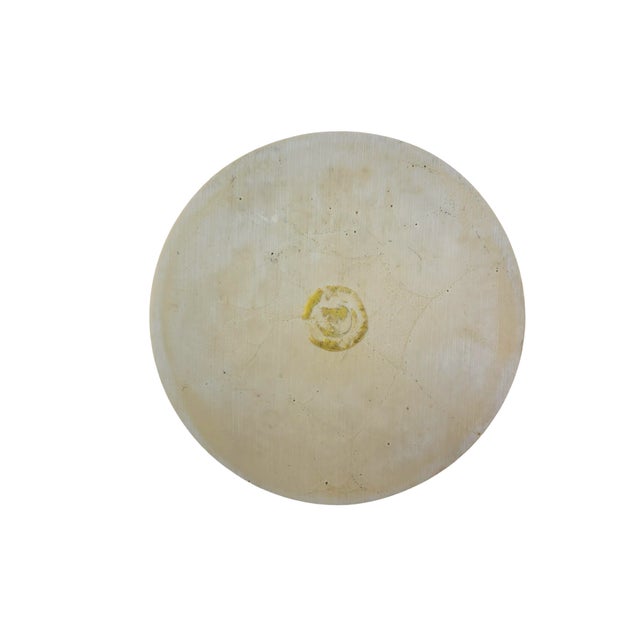 Chinoiserie 1950s 18″ Carved Alabaster Wall Medallion — Classical Stone Relief For Sale - Image 3 of 8
