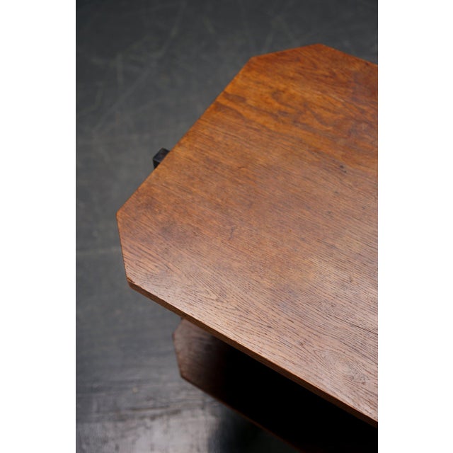 Octagonal Amsterdamse School Side Table, 1920s For Sale - Image 12 of 17