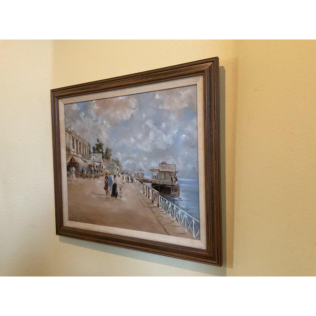 The scene appears to be around the Victorian time period during the early 20th Century. It dose not date nor is it signed....