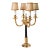 1960s Bronze & Marble Candelabra Table Lamp For Sale