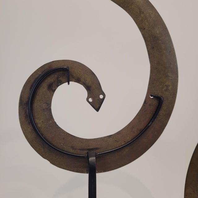 Indonesian Artist, Sanggori Headdresses, Brass and Copper Alloy, 20th Century, Set of 2 For Sale - Image 10 of 15