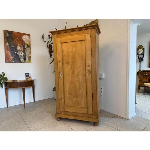 Farmhouse Biedermeier Cabinet in Natural Wood For Sale - Image 3 of 14