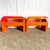 Tangerine Postmodern Tangerine Orange Lacquer Laminate Waterfall Nighstands/Side Tables For Sale - Image 8 of 8