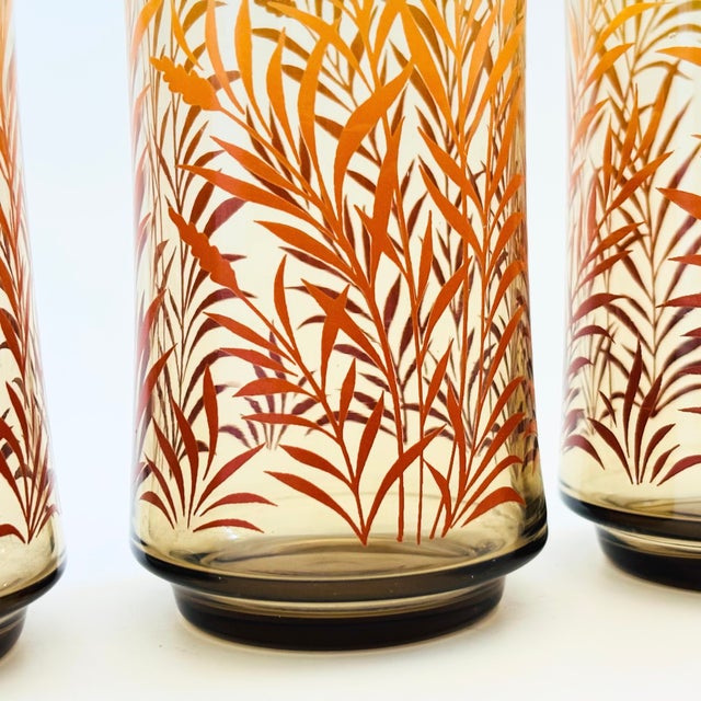 Glass 1970s Vintage Wheat Tumblers - Set of 6 For Sale - Image 7 of 10