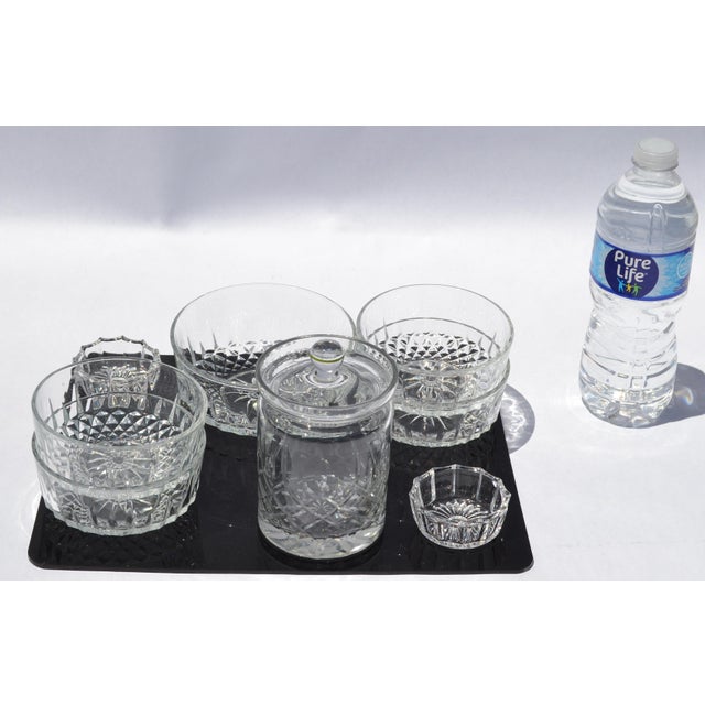 1960s Arcoroc France Crystal Breakfast 7 Bowls & Jelly Jar - 8 Pieces For Sale In Miami - Image 6 of 14