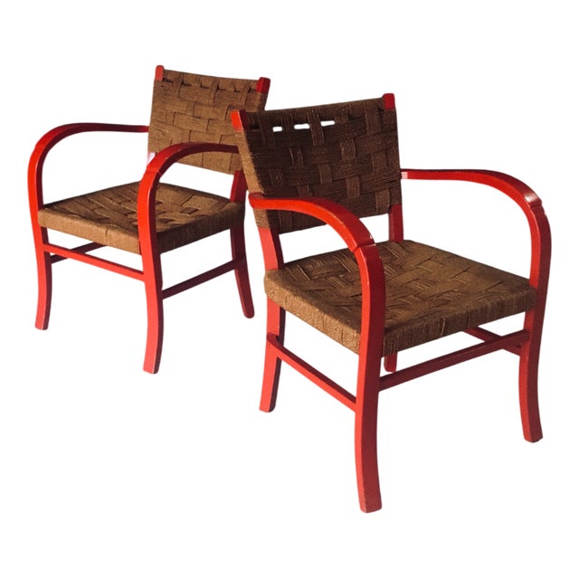 Mediterranean Armchairs, France, 1950s, Set of 2 For Sale