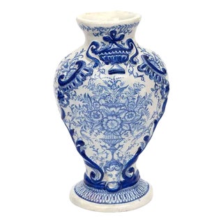 Blue & White Porcelain Vase For Sale