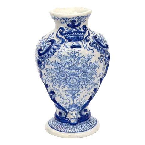 Blue & White Porcelain Vase For Sale