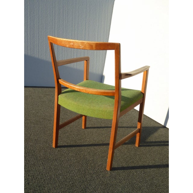 1970s Vintage Mid Century Skaraborgs Mobelindustri Green Accent Chair For Sale - Image 5 of 12