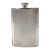 Antique Asprey London Silver Plate Engine Turned 8oz. Hip Flask Made in England For Sale