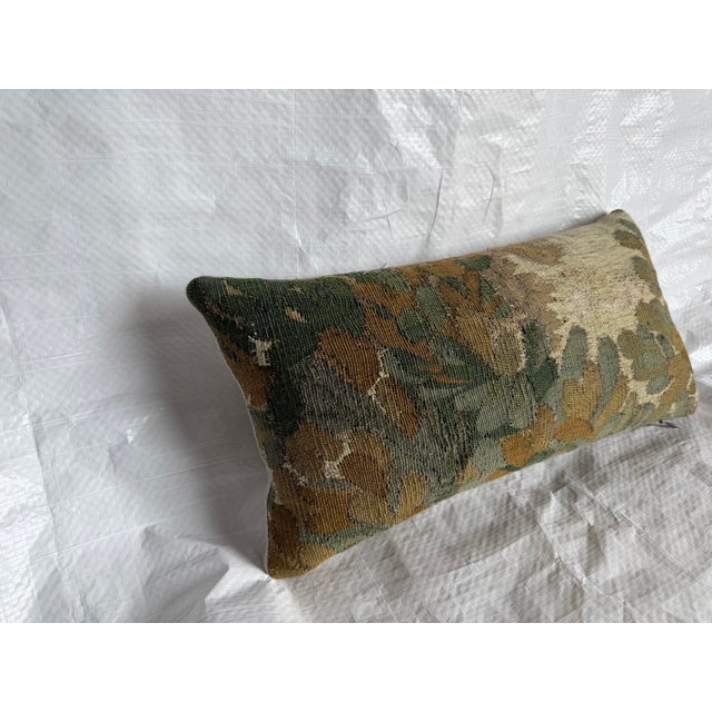 17th Century Brussels Tapestry Pillow Botanical Design For Sale - Image 4 of 7
