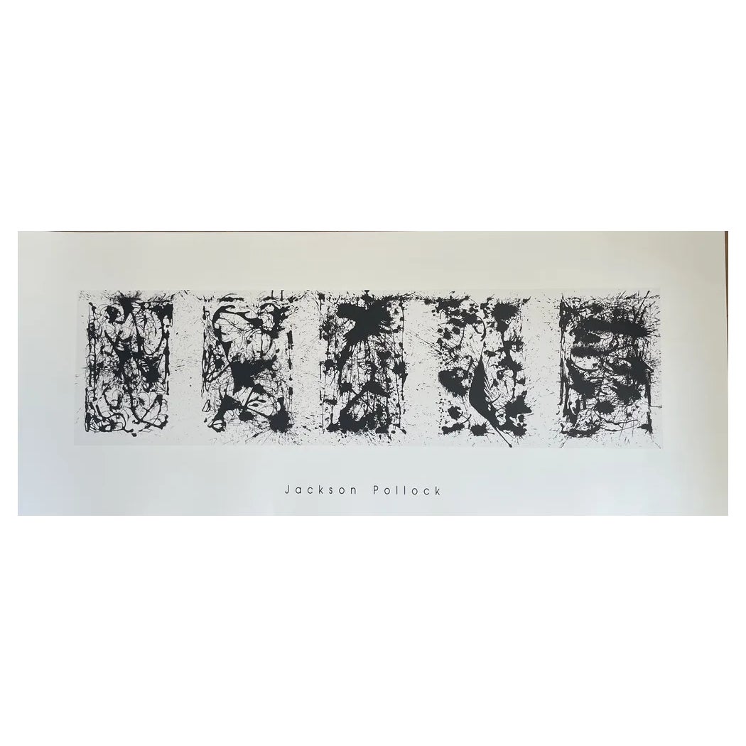 Jackson Pollock, Black and White Polyptych, Silk-Screen | Chairish