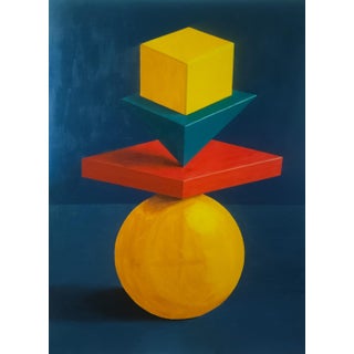 "Weightless 500 Pounds", Acrylic on Canvas Painting by Madoti Oluwadamilare For Sale