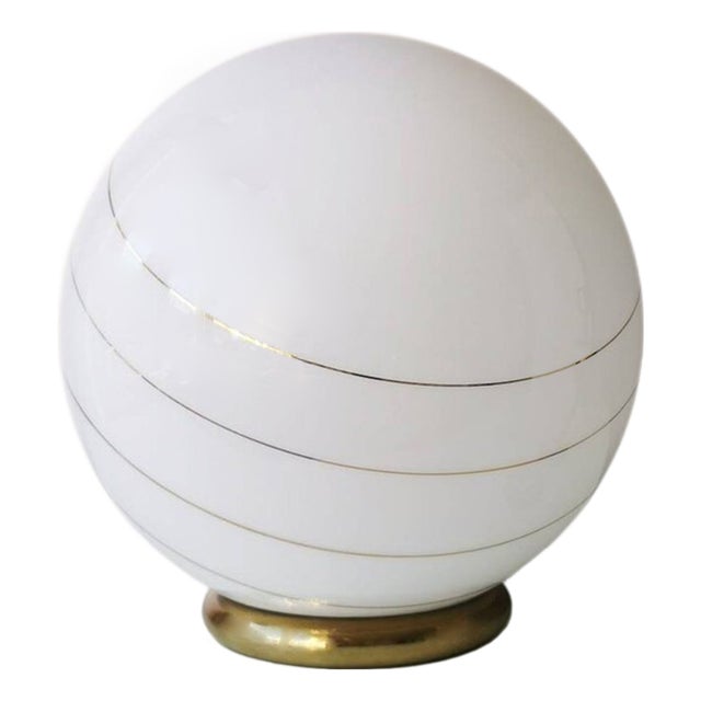 Vintage Hollywood Regency Glass Globe Table Lamp from Massive, Belgium For Sale