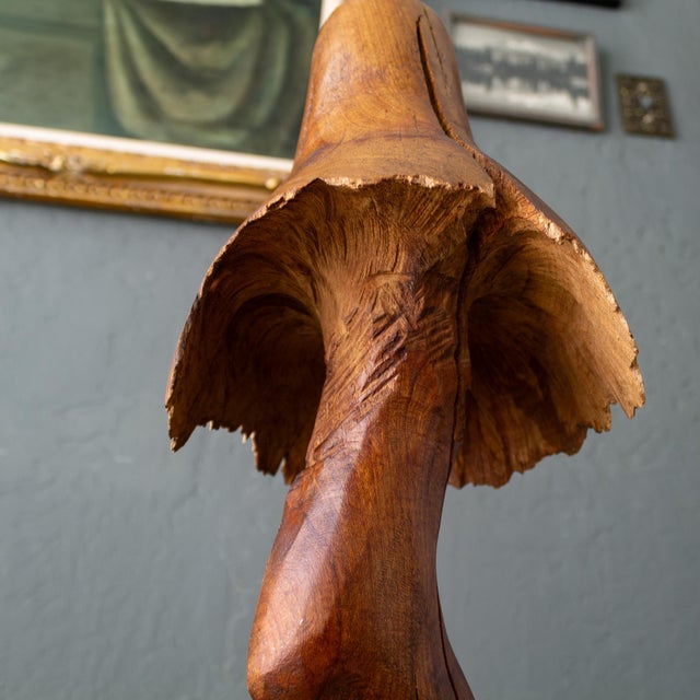 Large Hand Carved Redwood Mushroom Sculpture For Sale - Image 14 of 18