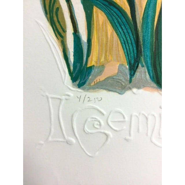 Modern Mid Century Modern Unframed Gemini Zodiac Judith Bledsoe Hand Signed Lithograph For Sale - Image 3 of 5