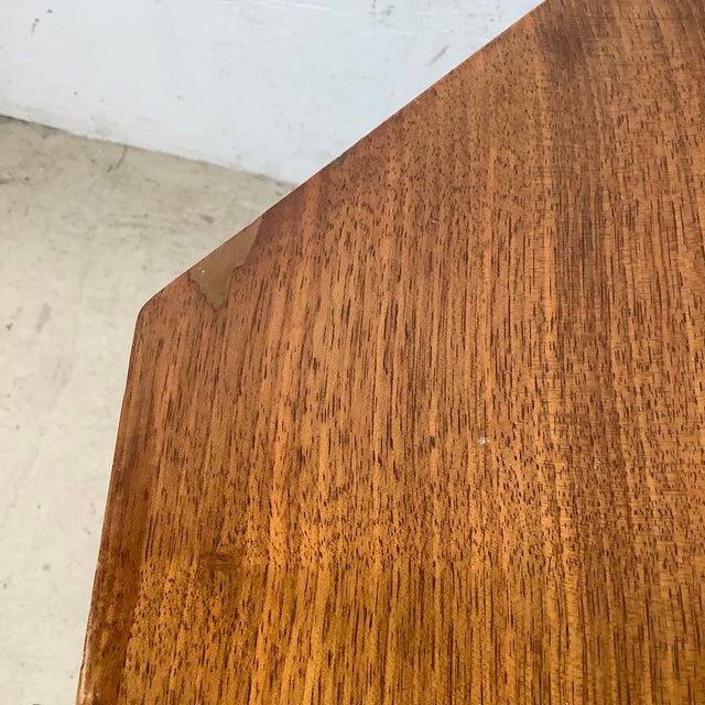 Vintage Modern Coffee Table With Bookmatched Veneer Top and Chrome Base For Sale - Image 12 of 12