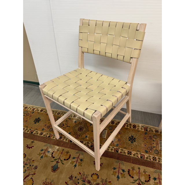 Off-white Williams-Sonoma Stratton Counter Stools, Pair For Sale - Image 8 of 12