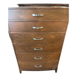 Solid Cherry Chest of Drawers Featuring a Bow Front, Crafted in Pennsylvania. For Sale