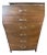 Solid Cherry Chest of Drawers Featuring a Bow Front, Crafted in Pennsylvania. For Sale