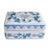 Mid 20th Century Decorative Ceramic Chinoiserie Box With Lid and Pink and Blue Floral Motif For Sale - Image 5 of 5