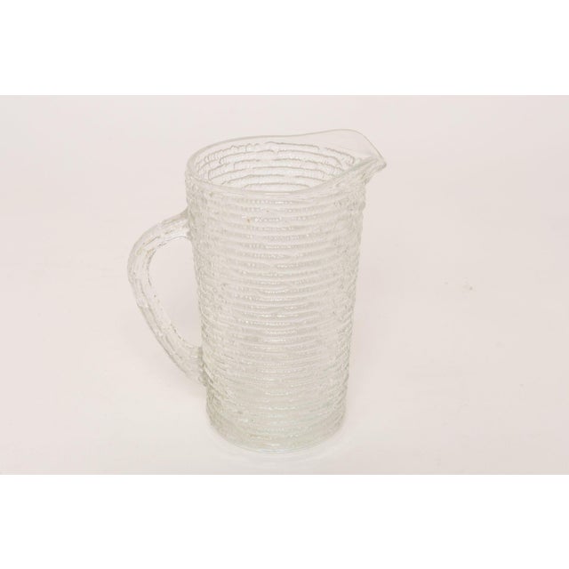 Petite Mid-Century American Modern Soreno Bark Glass Pitcher by Anchor Hocking For Sale In New York - Image 6 of 9