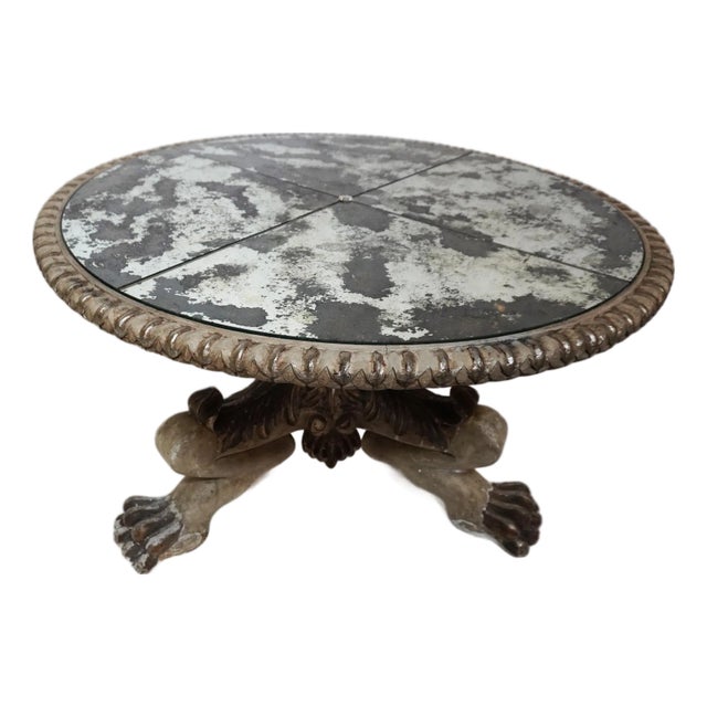 Painted Tripod Table With Mirrored Top For Sale