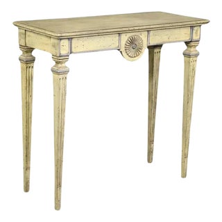 Shallow Depth French Directoire Paint Decorated Console Table For Sale