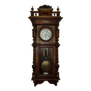 19th Century 2 Weight Vienna Regulator Wall Clock by Gustav Becker