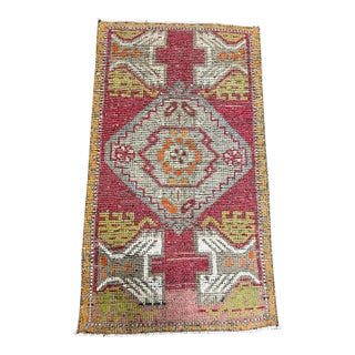 Turkish Yastik Rug 1'8" x 2'11" For Sale