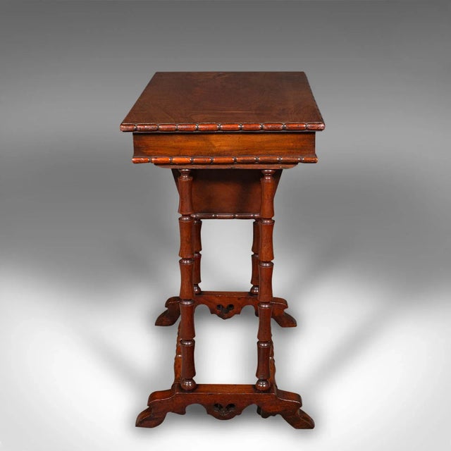 Mid 19th Century 1830s Small Antique Regency Sewing Table For Sale - Image 5 of 12