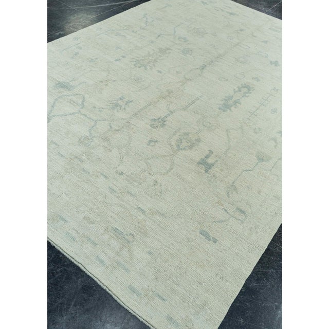 Gray Turkish Oushak Rug 6'1" x 9'2" #19401 For Sale - Image 8 of 8