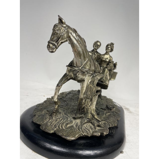 Carriage Sculpture with Horses Laminated in Silver, Italy, 1970s For Sale - Image 14 of 15