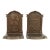 Vintage Bronze George Washington & Mount Vernon Bookends by f.r. Woodward For Sale
