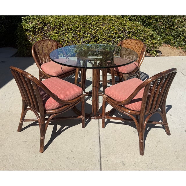 Late 20th Century Authentic McGuire Caned Back Dining Chairs, a Set of 4 For Sale - Image 12 of 14