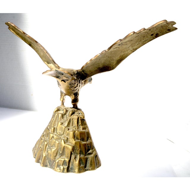 1970s U S Olympic Team Medal Winner's Sculpture Solid Brass Eagle Statue For Sale In San Diego - Image 6 of 17