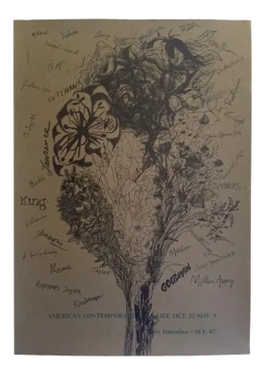 Phillip Evergood Vintage 1962 Lithograph Print Terry Dintenfass Gallery "American Contemporary Still Life " Exhibition Poster