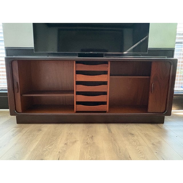 Rosewood Tambour Door Credenza by Dyrlund For Sale - Image 9 of 12