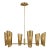 Christiane Lemieux by Visual Comfort Studio Plivot 6-Light Large Chandelier in Burnished Brass For Sale