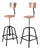 Industrial Height-Adjustable Bar Stools by L Sautereau, 1950s, Set of 2 For Sale