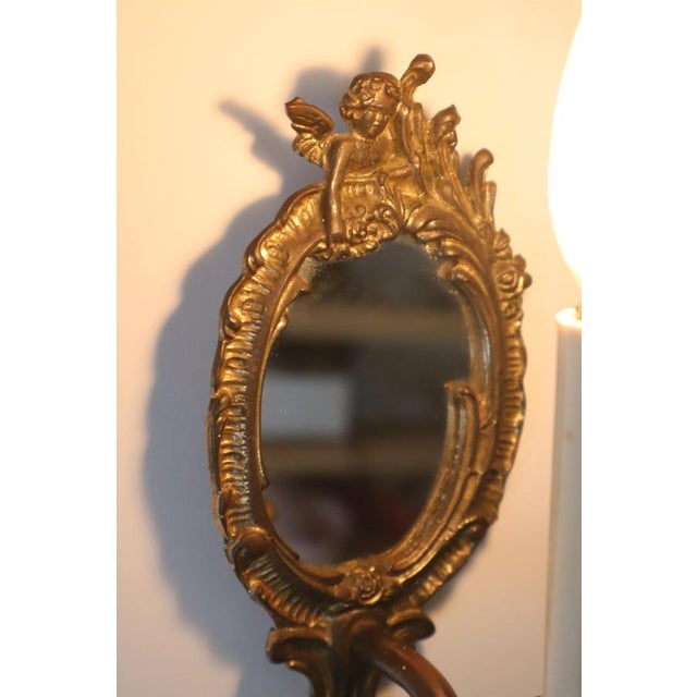 1950s Small Wall Lamps with Mirror, France, 1960s, Set of 2 For Sale - Image 5 of 17
