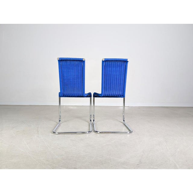 Blue B20 Cantilever Chairs by Jean Prouvé for Tecta, Set of 2 For Sale - Image 6 of 9