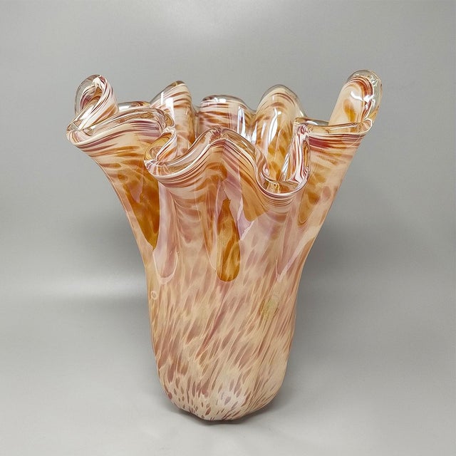 Murano Glass Draped Vase from Michielotto, Italy, 1970s For Sale - Image 7 of 7