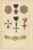 Plate V Orders of Austria with Veteran Badges and Crosses Wood Engraving, 1844 For Sale - Image 3 of 8